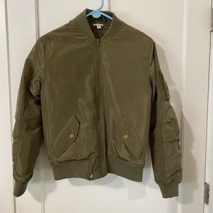 Nordstrom (Brass Plum) army green bomber jacket